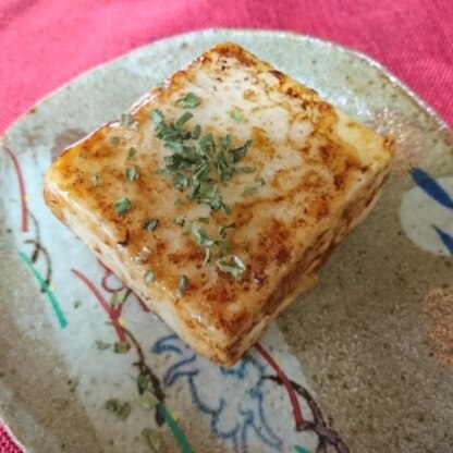 おはようございます
朝から元気に豆腐ステーキです！
お詫び）チップ風邪ではなく、チップふう(風　でした！　m(__)mキーボード変わったら変換ミスってばかり～